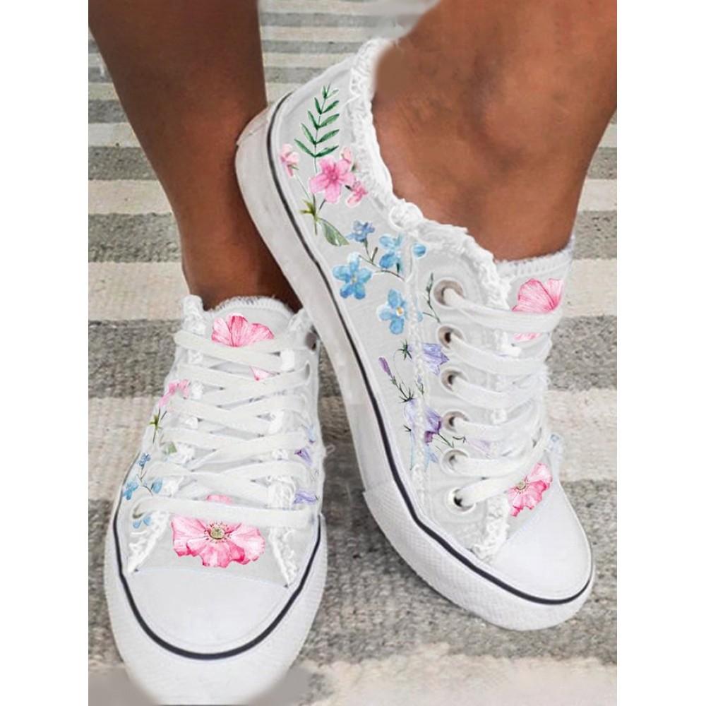 Fashion Floral Ultralight Breathable Sports Canvas Shoes Fashion Floral Ultralight Breathable Sports Canvas Shoes